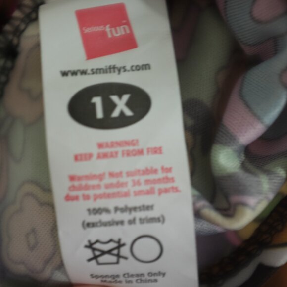 COPY - COPY - Smiffys Colorful Bohemian floral parsley blouse neck tie 1X - Picture 6 of 6